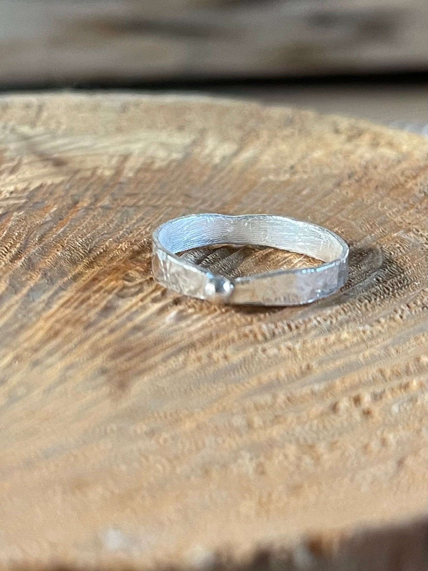 Ring met zilveren pareltje 3mm maat 51