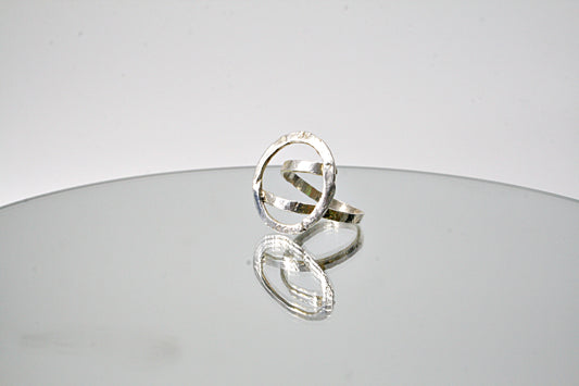 Ring double rounded twist maat 54/55